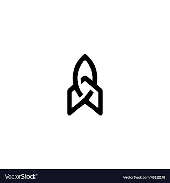 rocket launched icon logo template