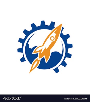 Rocket logo available in vector image