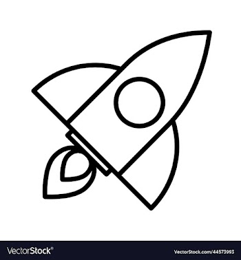 rocket lunch outline icon