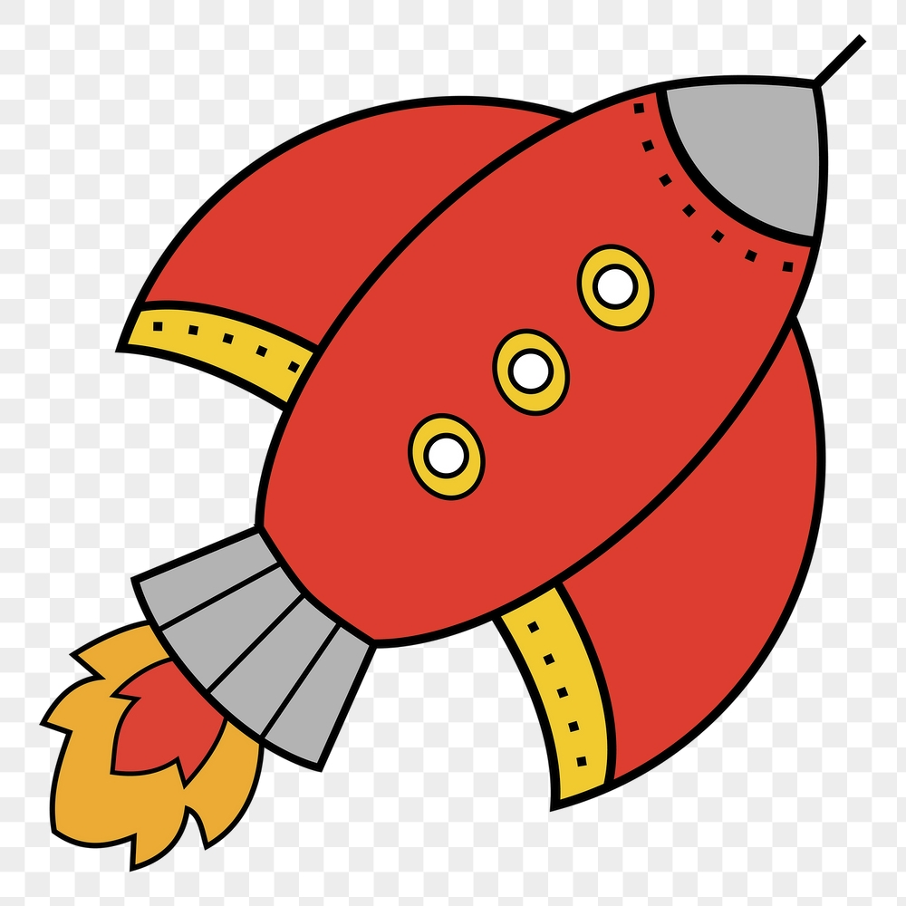 Rocket png sticker, cute galaxy | Free PNG - rawpixel