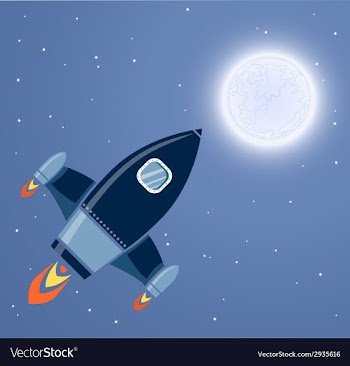  					Rocket Space vector image														