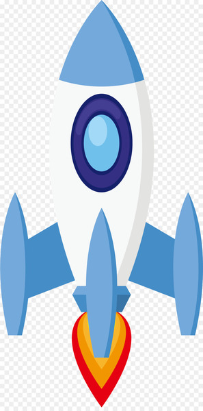 Rocket Spacecraft Drawing Cartoon - Cartoon blue white rocket 