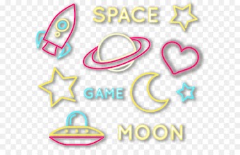 Rocket Spaceflight Aerospace - Space aerospace neon lights 