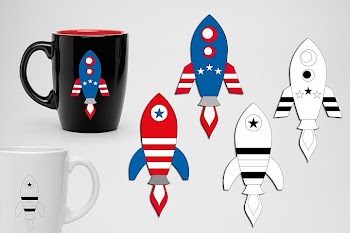 Rockets 4th of July graphics illustrations