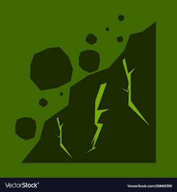 Rockfall icon flat of rockfall icon for web vector image