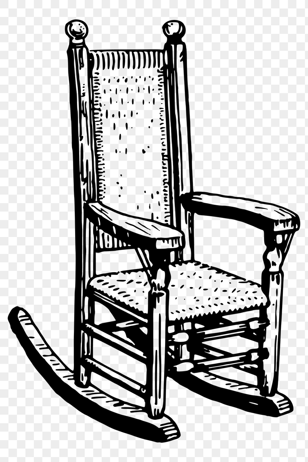 Rocking chair png sticker, vintage | Free PNG - rawpixel