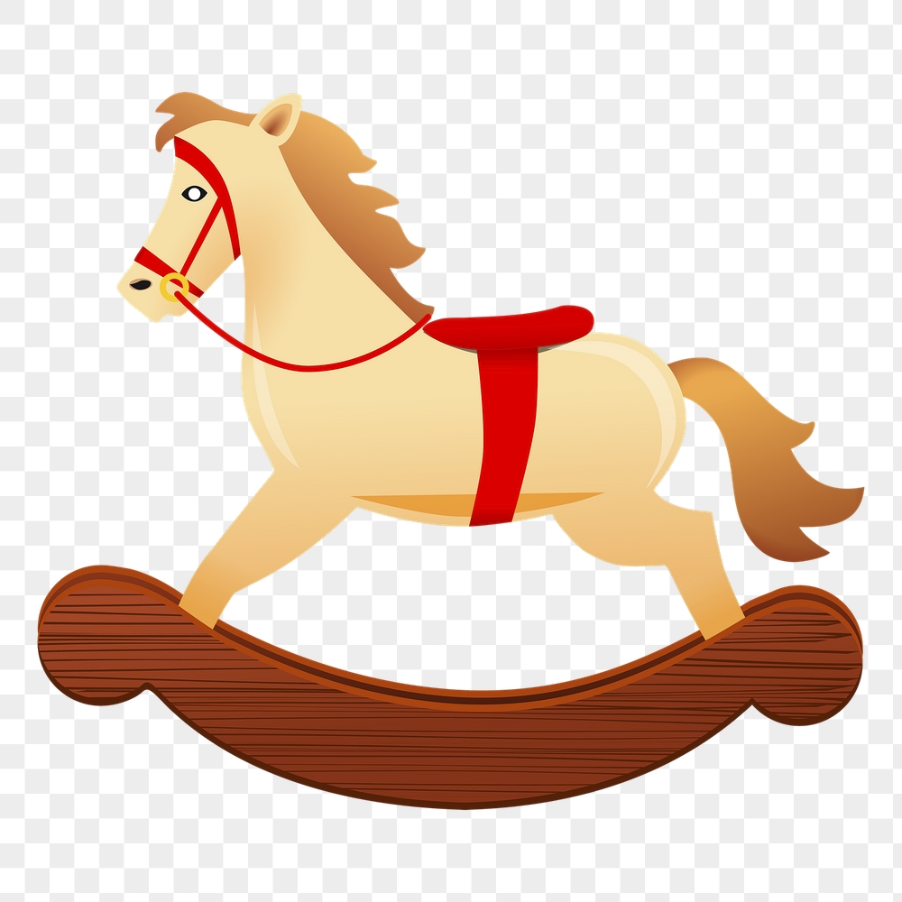 Rocking horse png sticker, kid's | Free PNG - rawpixel