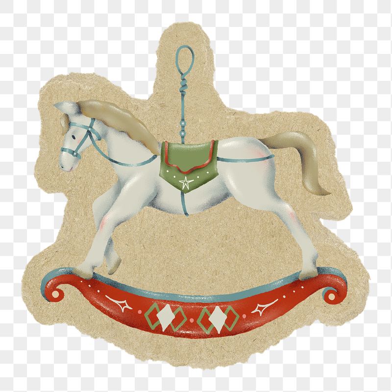 Rocking horse png sticker, torn | Free PNG Illustration - rawpixel
