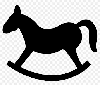 Rocking Horse Silhouette Â€“ 101 Clip Art - Kentucky Derby Baby Shower