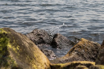Rocks on Body of Water