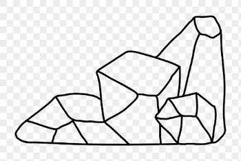 Rocks png line art, transparent | Free PNG Sticker - rawpixel