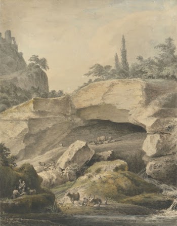 Rocky Landscape with Peasants and | Free Photo - rawpixel