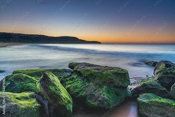 Rocky Sunrise Seascape at the Beach