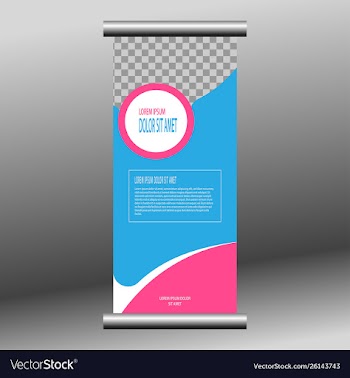 Roll buffer banner template for design busin vector image