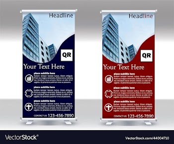 roll up banner design template
