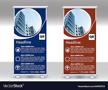 roll up banner design template