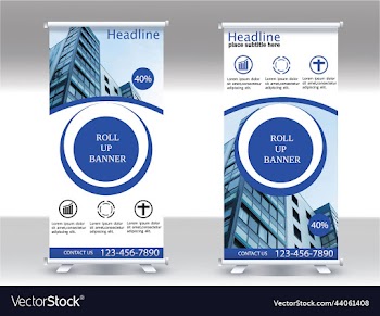 roll up banner design template