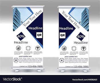 roll up banner design template