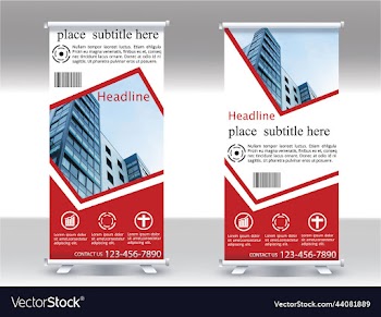 roll up banner design template