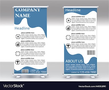 roll up banner design template