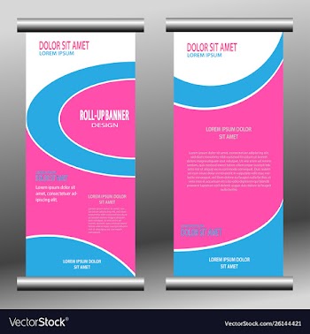 Roll up banner vector image