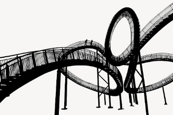 Roller Coaster silhouette background, amusement | Free PSD - rawpixel