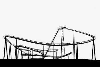 Roller Coaster silhouette border, amusement | Free Photo - rawpixel