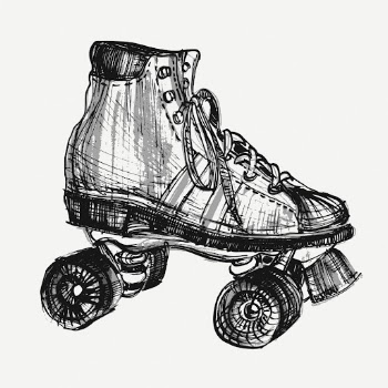 Roller skate clipart, collage element | Free PSD - rawpixel