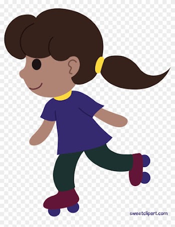 Roller Skating Clipart - Clip Art Girl Roller Skating