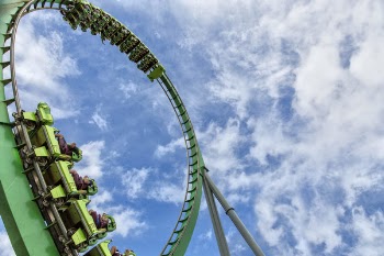 Rollercoaster &amp; Blue Sky Free Photo 