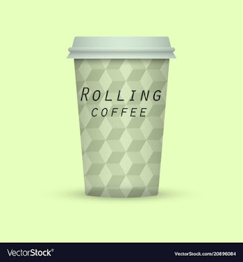 Rolling coffee take away vector image