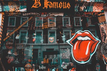 Rolling Stones Logo on Pub Mirror