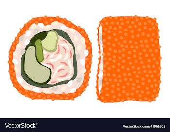 rolls with cucumber isolated