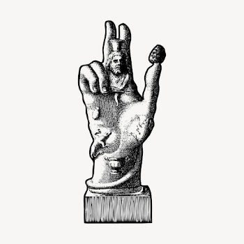 Roman hand sculpture clipart, vintage | Free Vector - rawpixel