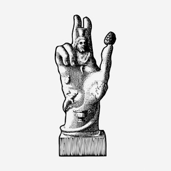 Roman hand sculpture hand drawn | Free Photo - rawpixel