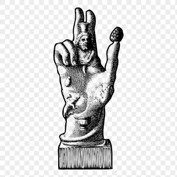Roman hand sculpture png drawing | Free PNG - rawpixel