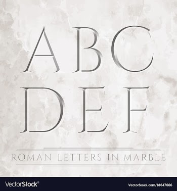  					Roman letters vector image														