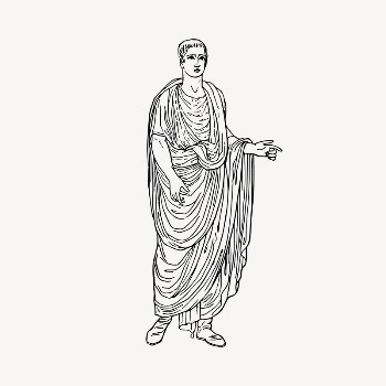 Roman man clipart, vintage hand | Free Vector - rawpixel