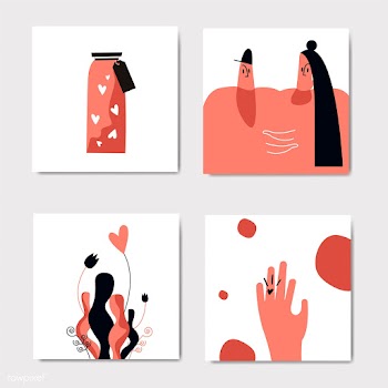 Romance and love image set | Free stock vector - 563319