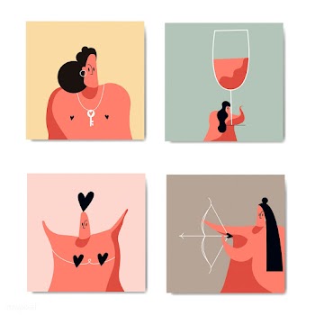 Romance and love image set | Free stock vector - 563320