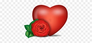 Romance Clipart Double Heart - Lovely Rose And Heart
