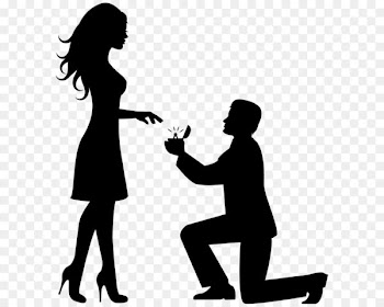 Romance Silhouette couple Royalty-free - Romantic Couple Silhouettes Clip Art Image 