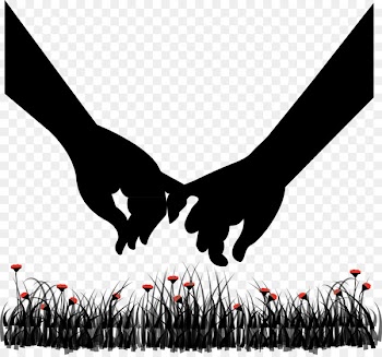 Romance Silhouette Holding hands - Couple holding hands 