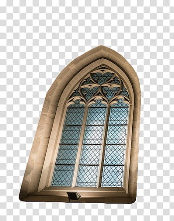 Romanesque, gray framed window transparent background PNG clipart