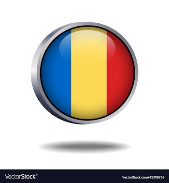 romania flag button