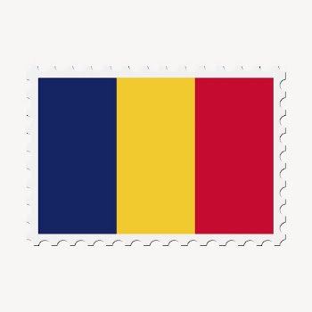 Romania flag clipart, postage stamp | Free Vector - rawpixel