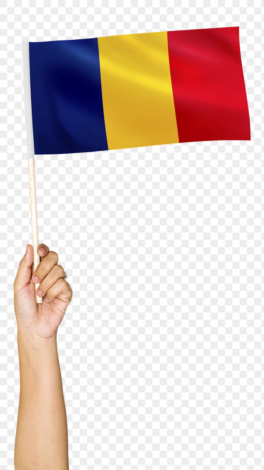 Romania flag png in hand | Free PNG - rawpixel
