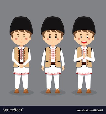 romanians character with various expression