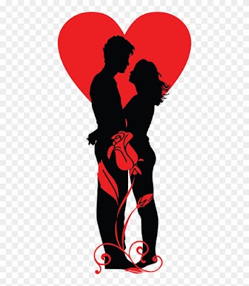 Romantic Couple Silhouette - Couples Cross Stitch Pattern