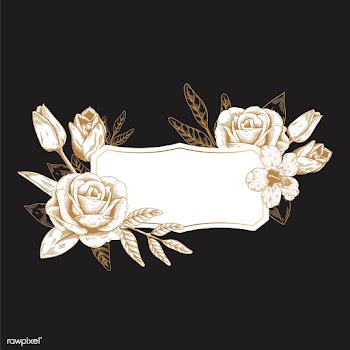 Romantic floral badge | Free stock vector - 553215